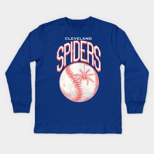 Retro Defunct Cleveland Spiders Baseball Kids Long Sleeve T-Shirt